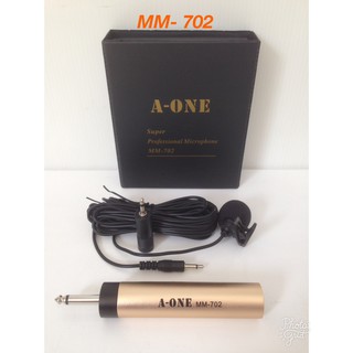 A-ONE ชุดไมค์หนีบปกเสื้อ รุ่น MM-702 super Professional Microphone TIE-CLIP MICROPHONE ELECTRET CONDENSER