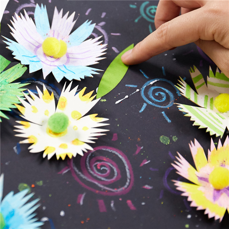 งานประดิษฐ์-งานศิลปะเด็กชุดดอกไม้-3-มิติ-diy-ของเล่นเสริมพัฒนการและงานฝีมือ-ของเล่นเด็ก