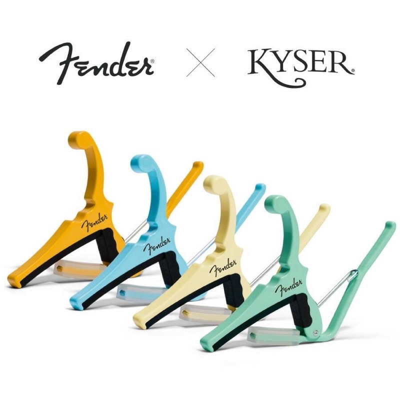 fender-x-kyser-คาโป้สวยๆ-สำหรับกีตาร์ไฟฟ้า-เรเดียส-9-5-made-in-usa-1980-มีหลายสีให้เลือก