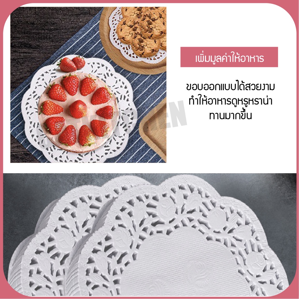 ส่งฟรี-กระดาษดอลลี่-กระดาษรองเค้ก-แพ็ค-250-ใบ-กระดาษรองอาหาร-กระดาษรอง-cat-kitchen-มีให้เลือก-4-ขนาด