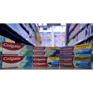 แพ็คคู่ประหยัดกว่า Colgate (150 กรัม x 2 หลอด) คอลเกต ยาสีฟันป้องกันฟันผุ มี 6 สูตร