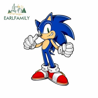 Earlfamily สติกเกอร์ไวนิล ลาย Sonic The Hedgehog 3D กันน้ํา 13 ซม. x 9 ซม. สําหรับติดตกแต่งรถยนต์ รถบรรทุก