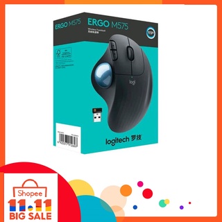 ใหม่ Logitech เมาส์ออปติคอลไร้สาย โหมดคู่ แทรคบอล สําหรับติดตาม M575  2022