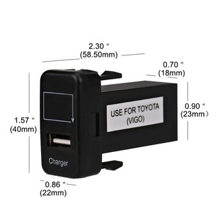 สินค้า Buybuytech USB Port Charger 2.1A รุ่น TOYOTA VIGO 2005-2012
