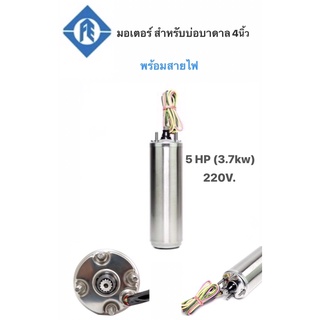 มอเตอร์ซัปเมอร์ส Franklin แท้ 100% 5 Hp 220V  พร้อมสายไฟ100"