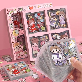 BS1 สติ๊กเกอร์ พร้อมกล่อง Sticker PVC น่ารักกันน้ำ ตกแต่ง ไดอารี่ สติ๊กเกอร์ไดคัท ลายน่ารัก