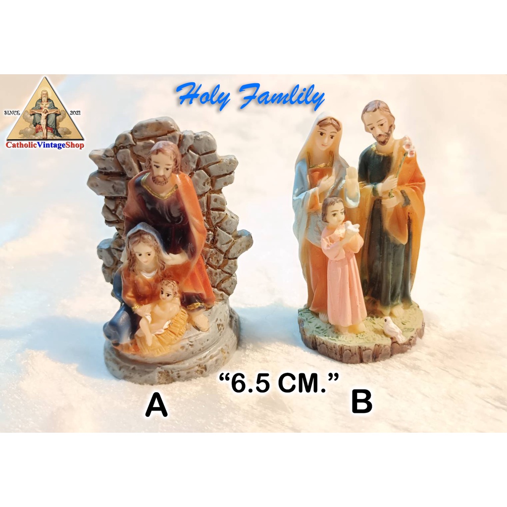 รูปปั้น-ครอบครัวศักดิ์สิทธิ์-พระเยซู-พระคริสต์-คาทอลิก-holy-family-catholic-jesus-statue-figurine-รูปปั้นตั้งหน้ารถ