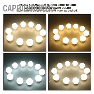 Capricorn315 Vanity LED Makeup Mirror Lights Dimmable Bulb Concealable Wiring Light String Warm Cold Tones