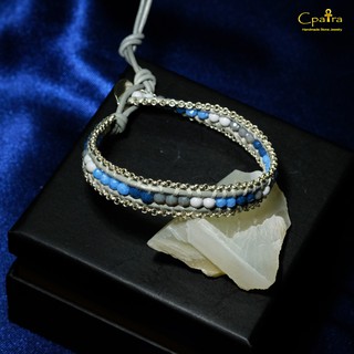 กำไลหินเชือกถัก หินมงคลแท้ Blue layer crystal ..