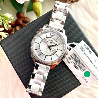 🌟พร้อมส่ง🌟 Coach Boyfriend Signature Silver Watch นาฬิกา รุ่น Signature เรือนสแตนเลสสีเงิน