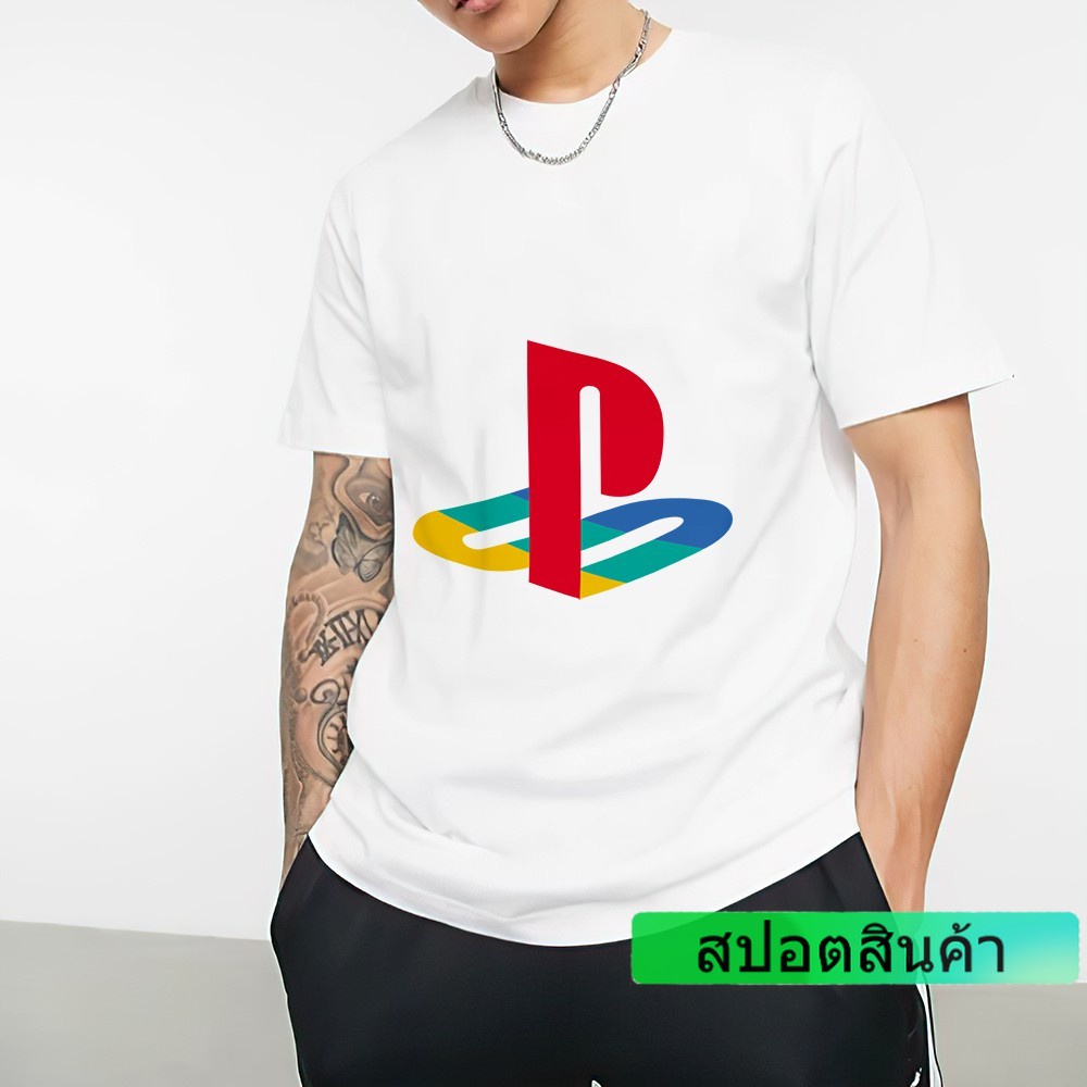 game-logo-white-เสื้อยืดลายโลโก้เกมสวยๆ-หลายแบบ-unisex
