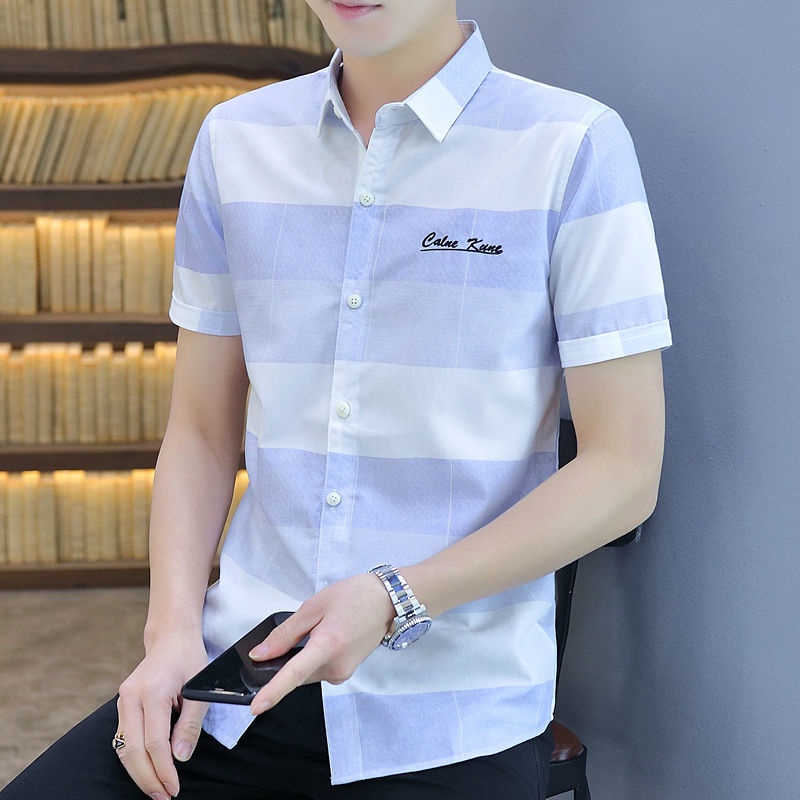 2022-เสื้อเชิ้ตลายสก็อตลำลองผู้ชายใหม่-หลากหลายสีให้เลือก
