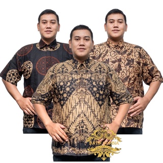 Risna Batik JUMBO HRB089 C เสื้อเชิ้ต ผ้าฝ้าย แขนสั้น พรีเมี่ยม สําหรับผู้ชาย XXXL 3L 4L 5L