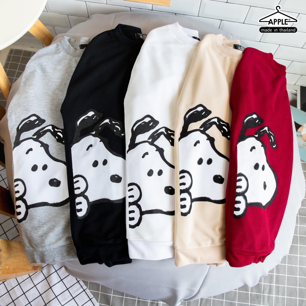 snoopy-โคตรคิ๊วววท์-พร้อมส่ง-เสื้อแขนยาวสนูปปี้-น้อนแอบมองหาเจ้าของ-รับไปเลี้ยงอยู่ง้าบ