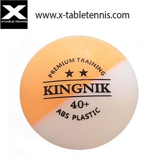 สินค้า ลูกปิงปอง KingNiK สองสี (ส้ม+ขาว) ใช้ฝึกซ้อมอ่านการหมุนของลูก  6 ลูก
