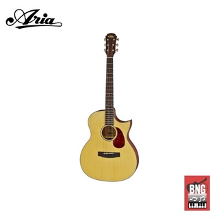 ARIA-101CE กีตาร์โปร่งไฟฟ้า แอเรีย แบรนด์ญี่ปุ่น ทรง Cutaway ปิ๊กอัพ Fishman คุ้มค่า คุ้มราคา Electric Acoustic Guitar