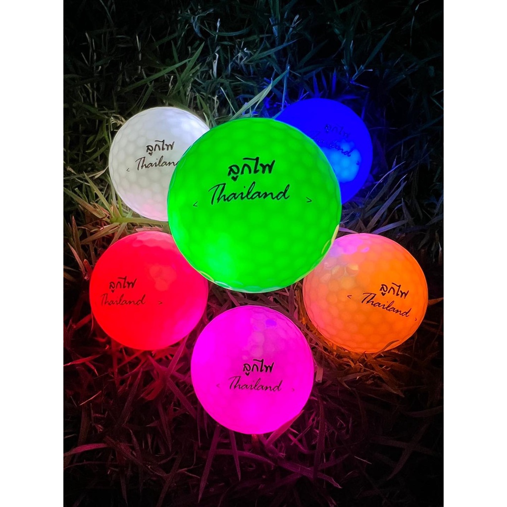 พร้อมส่ง-ลูกไฟไทยแลนด์-ลูกกอล์ฟมีไฟ-led-golf-balls-for-night-golf