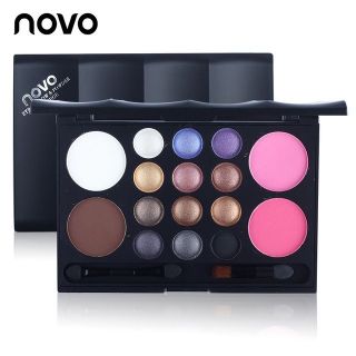 Novo 12+4 make up พาเลท Novo Eyeshadow &amp; Powder Rouge