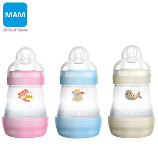 MAM ขวดนม ป้องกัน โคลิค ขนาด 5.5 ออนซ์(160ml.) จุกเบอร์ 1 ( บรรจุ 1 ขวด )_B216