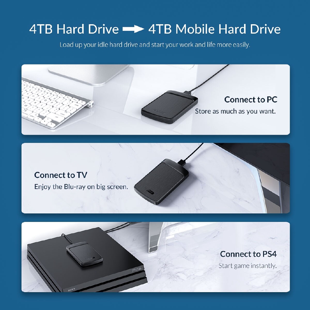 ภาพหน้าปกสินค้าORICO HDD Case 2.5 inch SATA to USB 3.0 Hard Disk Case Tool Free 5Gbps 4TB SSD HDD Enclosure with Auto Sleep (ไม่รวม HDD) -2020U3 จากร้าน orico.officialstore บน Shopee