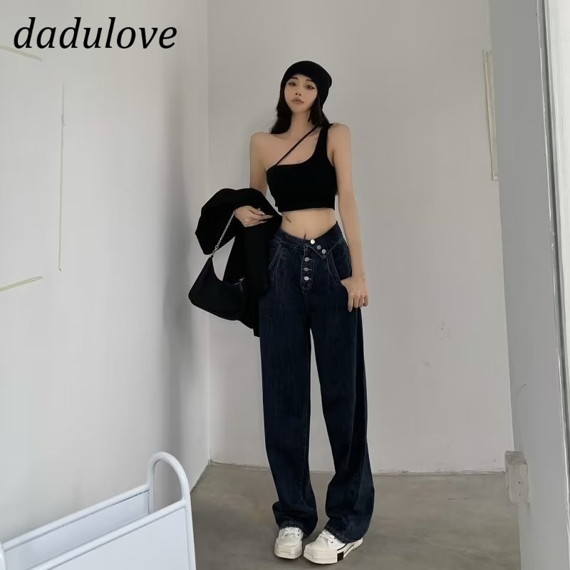 dadulove-new-korean-version-of-multi-button-jeans-trend-high-waist-loose-wide-leg-pants-fashion-womens-clothing