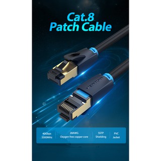 ภาพหน้าปกสินค้าVention(CAT8,PVC/ Cotton Braided)  สาย lan cat8 Ethernet SFTP 40Gbps Super Speed RJ45 Network Cable Gold Plated Connecto ซึ่งคุณอาจชอบสินค้านี้