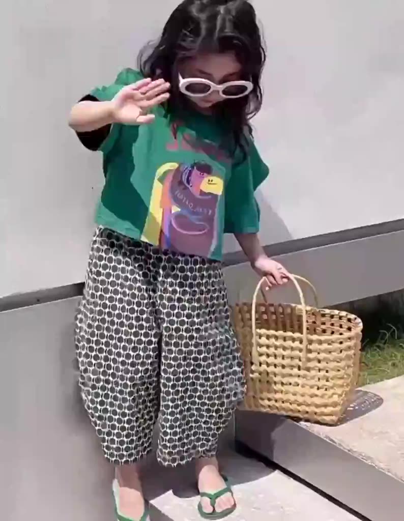 พร้อมส่ง-ใหม่-ชุดเสื้อยืดแขนสั้น-กางเกงขาสั้น-ลายการ์ตูน-สไตล์เกาหลี-ญี่ปุ่น-ฤดูร้อน-สําหรับเด็กผู้หญิง-2023