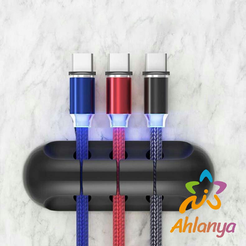 ahlanya-ตัวจัดระเบียบสายเคเบิลข้อมูล-ที่ยึดสายไฟ-ที่เก็บสายหูฟัง-data-cable-organizer