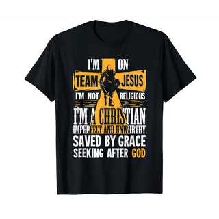 เสื้อยืดผ้าฝ้ายพิมพ์ลายขายดี เสื้อยืด พิมพ์ลาย Team Jesus Gift For A Christian Who Seeking After God สําหรับผู้ชาย
