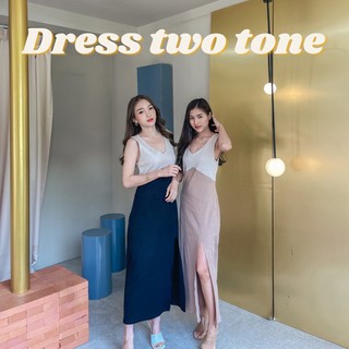 ภาพขนาดย่อของภาพหน้าปกสินค้าแบรนด์แท้ 100% Basicnotbasics - เดรสทูโทน รุ่น Dress two tone ชุดเดรส เดรสยาว เดรสไหม จากร้าน basicnotbasics บน Shopee ภาพที่ 3