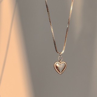 (กรอกโค้ด 72W5V ลด 65.-) earika.earrings - silver soul necklace สร้อยคอเงินแท้จี้หัวใจ S92.5 ปรับขนาดได้