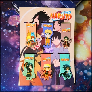 ❀ ที่คั่นหนังสือแม่เหล็ก ลายการ์ตูนอนิเมะ Naruto Series B ❀ หนังสือมาร์กเกอร์ Uzumaki Naruto Uchiha Sasuke เครื่องเขียนสํานักงาน โรงเรียน 6 ชิ้น/ชุด
