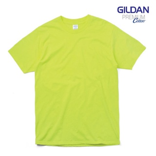 สินค้า เสื้อยืดสีเขียวนีออน Premium Cotton