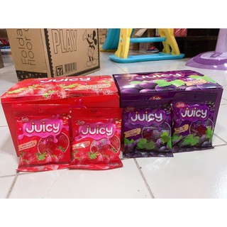 ขนมเยลลี่ juicr ขนาด36กรัม 4ห่อ30บาทมีให้เลือก2รสชาติ