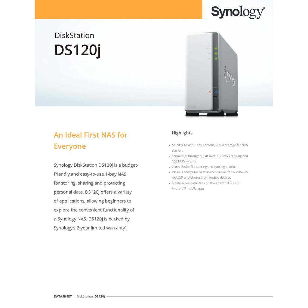 synology-diskstation-ds120j-1-bay-nas-อุปกรณ์จัดเก็บข้อมูลบนเครือข่ายขนาด-1-ช่องฮาร์ดดิสก์