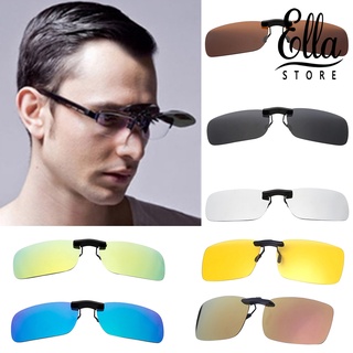 Ellastore123 แว่นตากันแดดเลนส์โพลาไรซ์ UV400 แบบคลิปหนีบ แบบพกพา สําหรับขับรถ ตกปลา