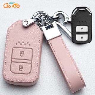 สินค้า GTIOATO สำหรับ Honda เคสกุญแจรถยนต์ ปลอกกุญแจรถยนต์ หนัง PU กระเป๋าใส่กุญแจรถยนต์ เคสกุญแจรถ ซองใส่กุญแจรถ สำหรับ Honda City HRV Civic Jazz CRV Brio Accord Mobilio Odyssey BRV