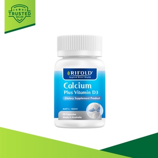 Rifold Calcium Plus Vitamin D3 แคลเซียมเข้มข้น 900 mg (ชนิดซอฟเจล) ทานง่าย จากประเทศออสเตรเลีย