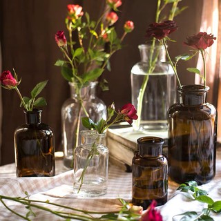 สินค้า พร้อมส่ง[Home pots ] แจกันแก้ว แจกันดอกไม้ ins แจกันขวดโหลสุดน่ารัก แจกันแก้ววินเทจ