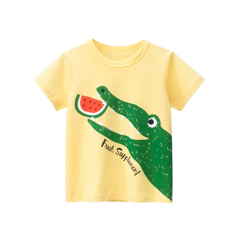 9873-27kids-เสื้อยืดเด็ก-จระเข้-จระเข้กินแตงโม-แตงโม