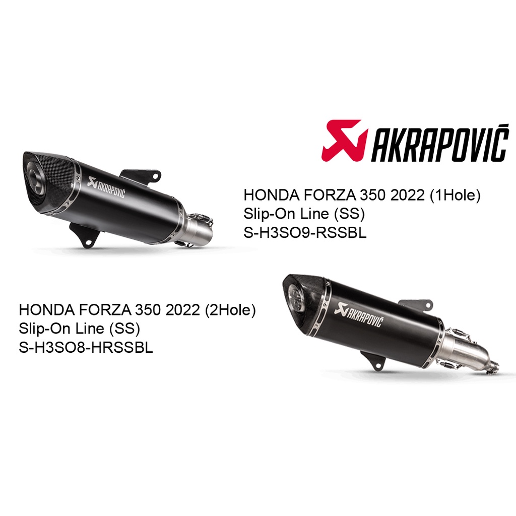 Akrapovic Sport Exhaust S-H3SO8-HRSSBL Honda Forza 350
