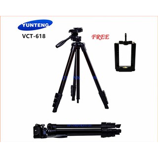 YUNTENG VCT-618ขาตั้งกล้องขาตั้งมือถือ 3ขา tripod for camera DV Professional Photographic equipment Gimbal Head new-intl