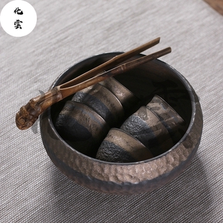[Uayun] ชุดถ้วยชา ลายค้อน สไตล์ญี่ปุ่นย้อนยุค แฮนด์เมด อุปกรณ์เสริม