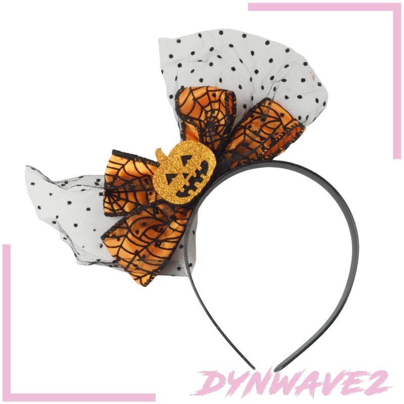 dynwave2-ที่คาดผม-ประดับโบว์-ลายฟักทองฮาโลวีน