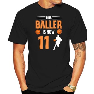 เสื้อยืด พิมพ์ลายบาสเก็ตบอล S 11Th This Baller Is Now 11 พรีเมี่ยม สําหรับผู้ชาย