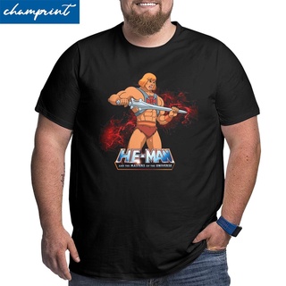 [COD]เสื้อยืด คอกลม ผ้าฝ้าย ขนาดใหญ่ พิมพ์ลาย He Man Masters Of The Universe สําหรับผู้ชาย ไซซ์ 4XL 5XL 6XL