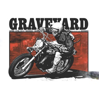 โปสเตอร์ รูป กราฟฟิก วง ดนตรี Graveyard 2014 Seattle Bombus POSTER 24”x35” Inch Sweden Hard Rock Band