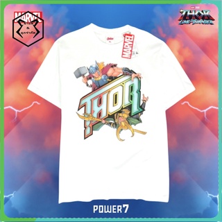 Power 7 Shop เสื้อยืดการ์ตูน ลาย มาร์เวล THOR love and thunder ลิขสิทธ์แท้ MARVEL COMICS  T-SHIRTS (MVX-200)