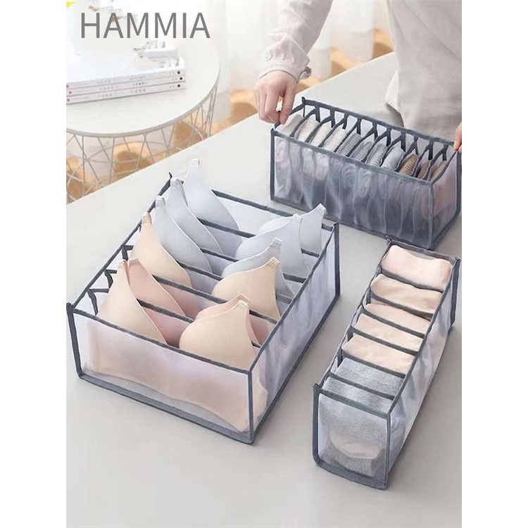 hammia-กล่องเก็บเสื้อผ้า-กางเกง-ตู้เสื้อผ้าพับเก็บได้-ด้วยการแยกตาข่าย