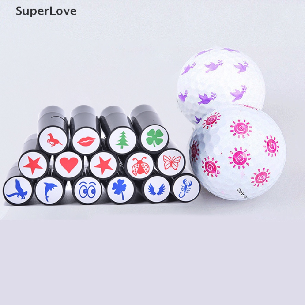 ราคาและรีวิวSUPER Golf Ball Stamp Colorfast Quick-dry Long Lasting Balls Marker Impression Seal HOT